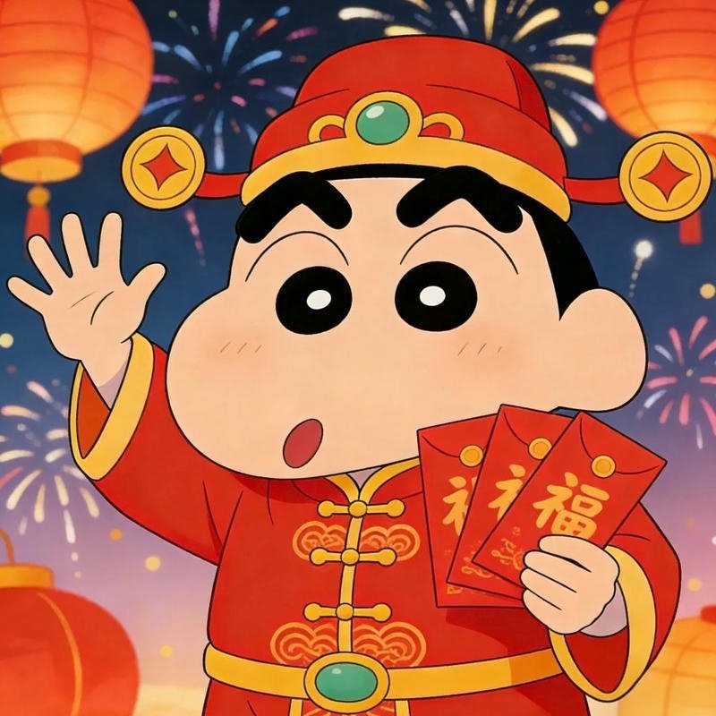 Hình Shin thần tài chúc mừng năm mới may mắn