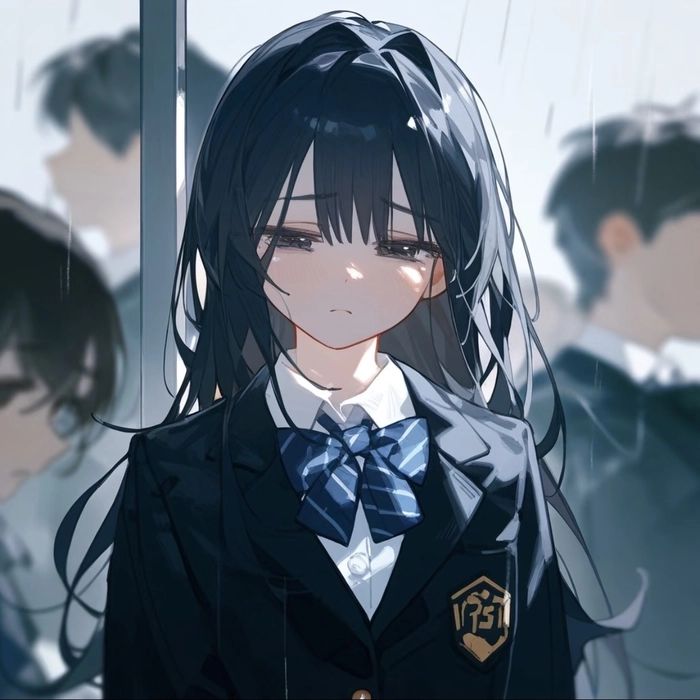 Hình avatar buồn nữ anime gợi cảm giác trầm lặng sâu xa