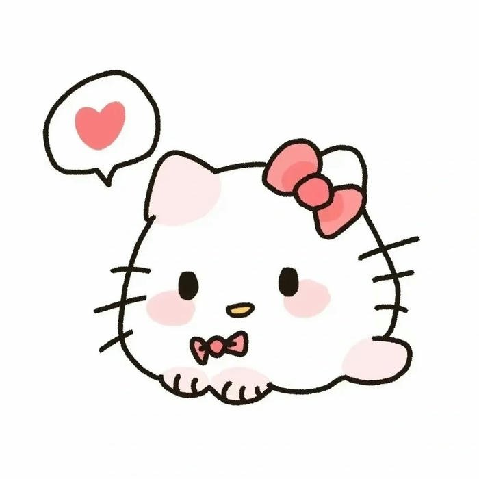 Hình đại diện kitty nằm bò ra sàn vẫy đuôi nhẹ