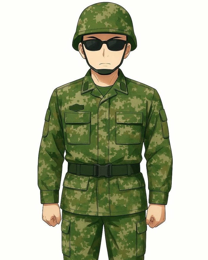 Hình nền chú bộ đội chibi đeo kính râm cực ngầu