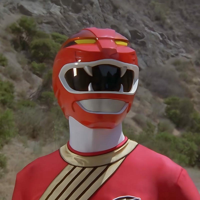 Hình siêu anh hùng đỏ mặt nạ sư tử gầm