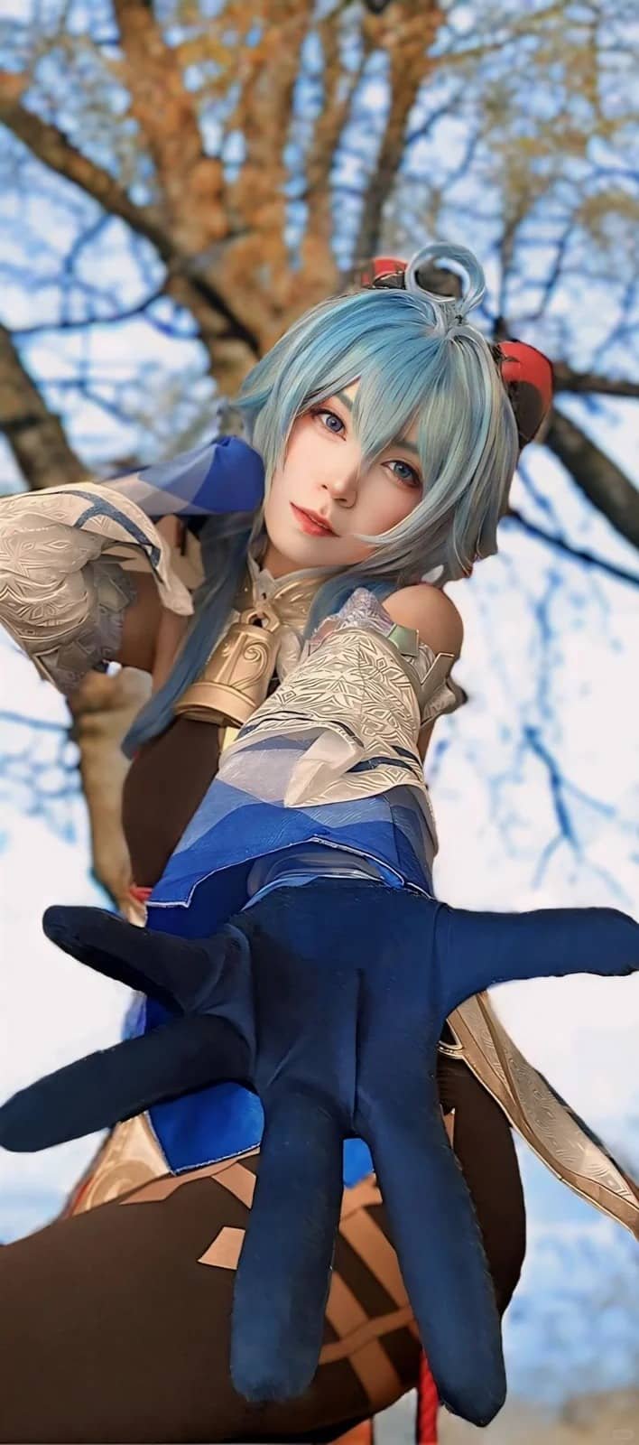 Nhân vật Ganyu đầy cảm xúc trong góc chụp chân dung