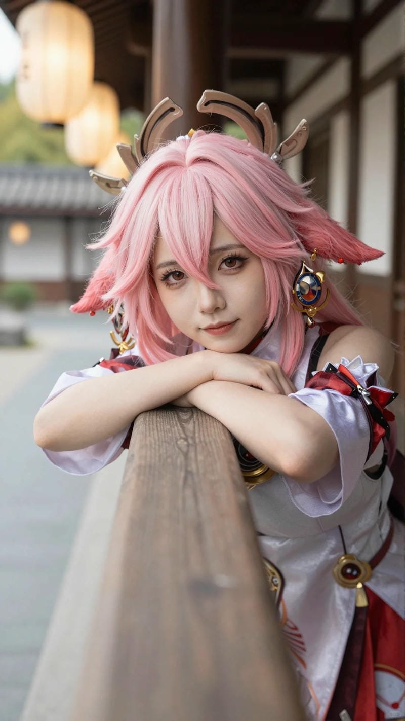 Yae Miko cosplay chibi đáng yêu cute