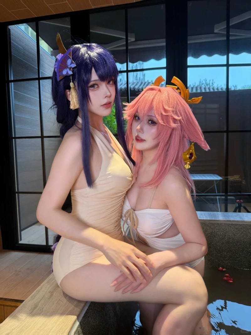 Yae Miko cosplay phong cách bách hợp