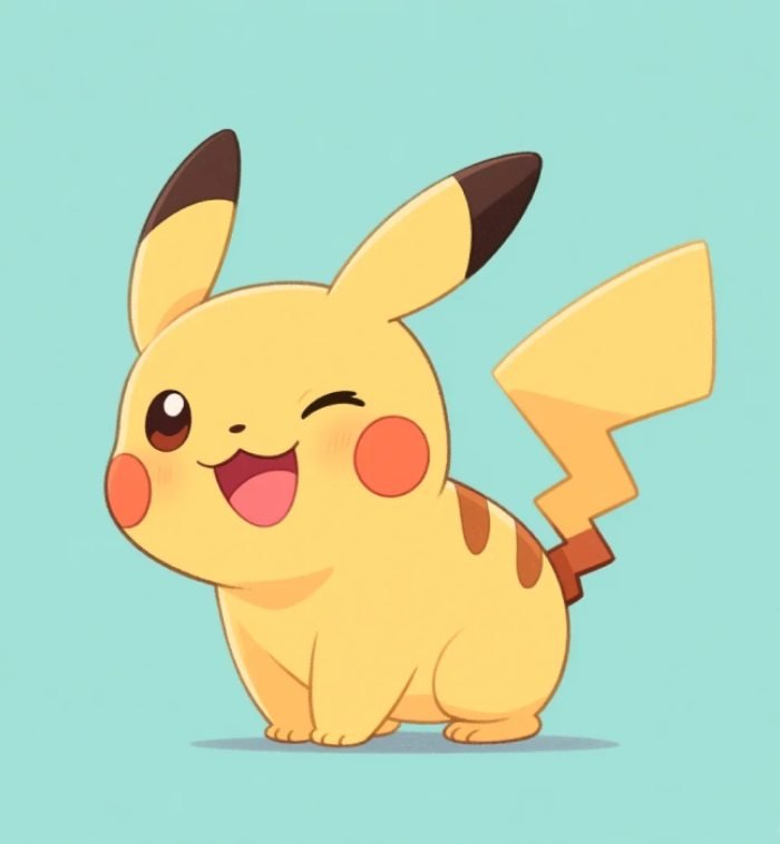 ảnh Pikachu với đôi má đỏ nổi bật