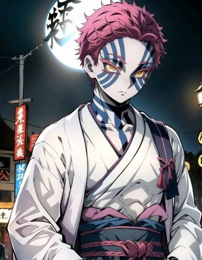 ảnh anime thanh gươm diệt quỷ tạo hình mạnh mẽ