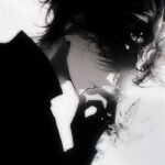 ảnh anime trắng đen ánh sáng trầm buồn