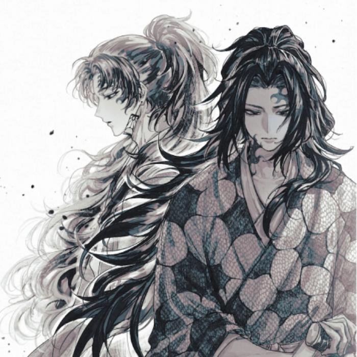 ảnh anime trắng đen dáng ngồi lặng