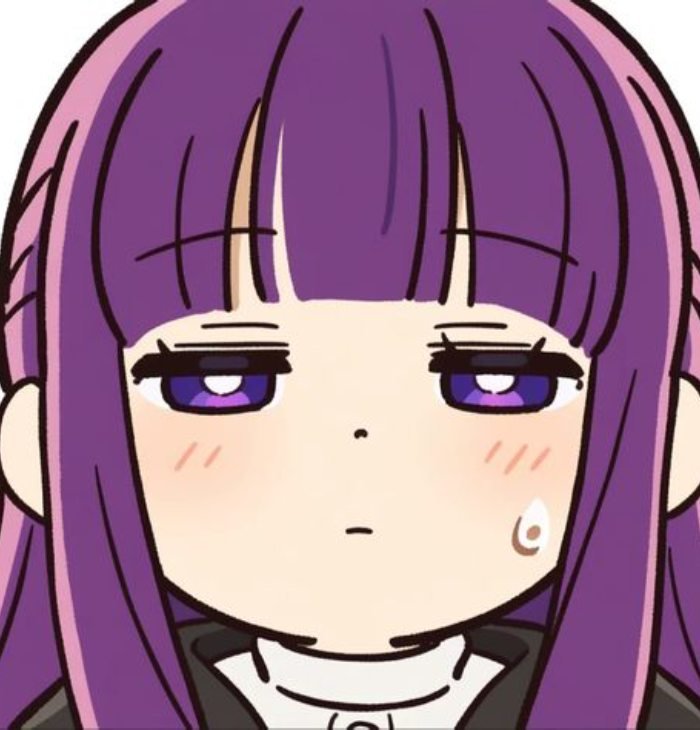 ảnh fern anime với ánh nhìn trầm lặng