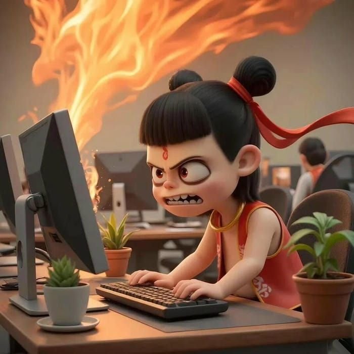 ảnh natra meme tức giận bốc lửa