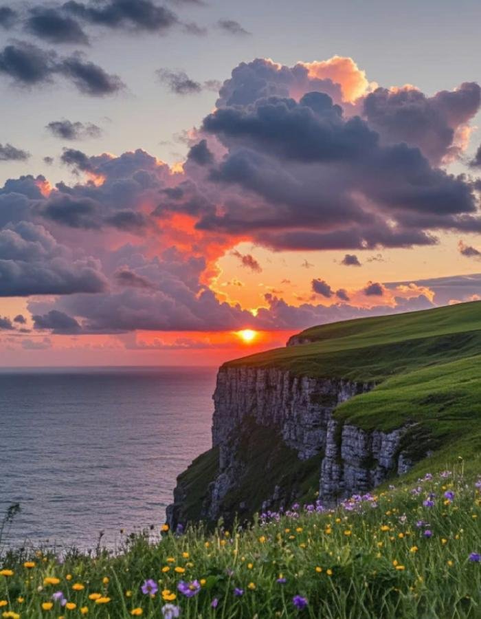 ảnh phong cảnh anime cánh đồng yên ả