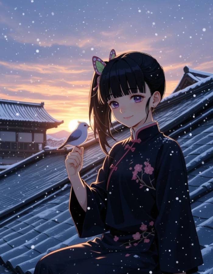 bối cảnh đêm tối làm nổi ảnh anime thanh gươm diệt quỷ