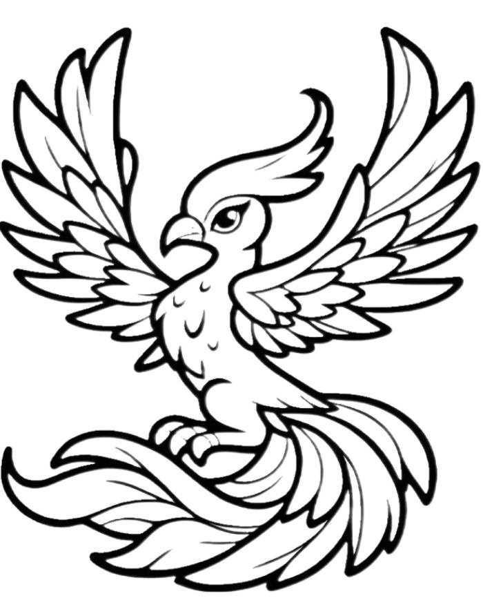 bức tranh tô màu chim én dáng lượn