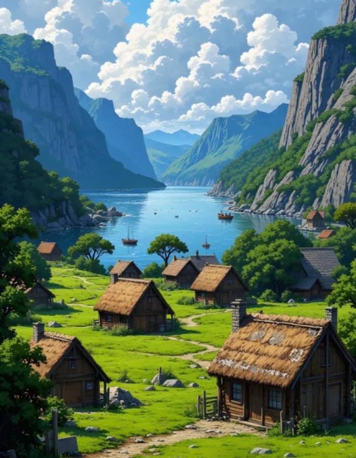 cảm giác rộng mở từ ảnh phong cảnh anime