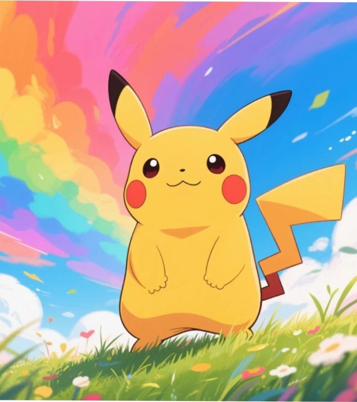cảm giác thân thiện toát lên từ ảnh Pikachu