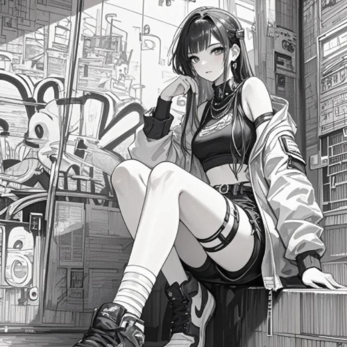 cảm xúc buồn man mát anime trắng đen