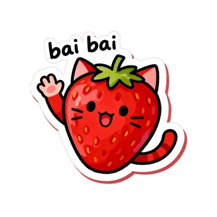 chào bạn bè sticker bye bye vui nhộn