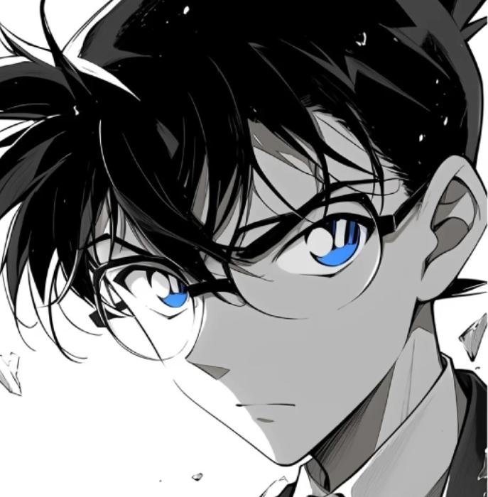 conan ảnh anime trắng đen thám tử