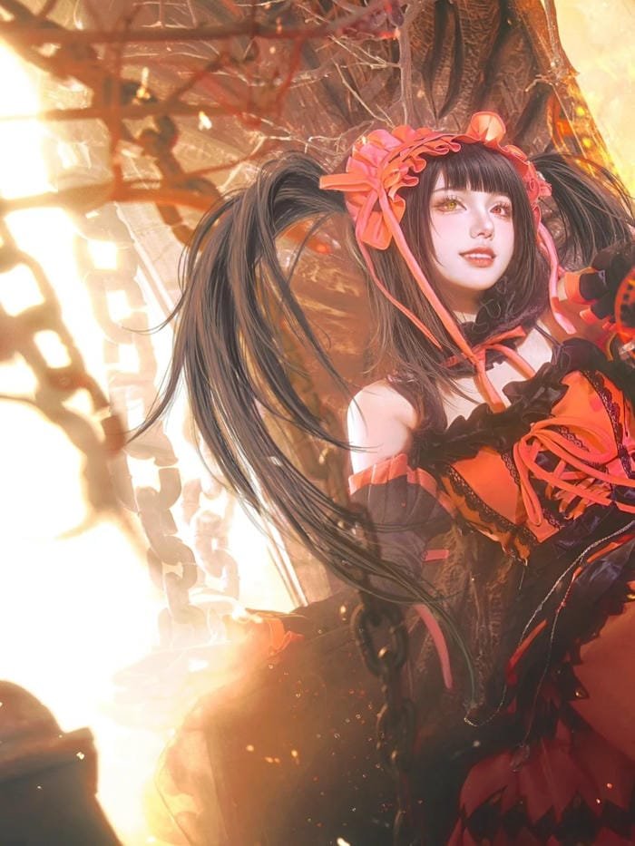 cosplay kurumi gợi cảm giác rối loạn thời gian