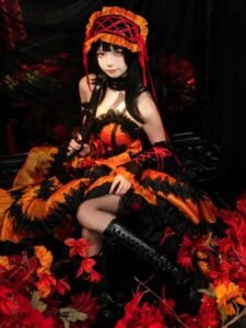 cosplay kurumi tạo ấn tượng bằng biểu cảm đối lập
