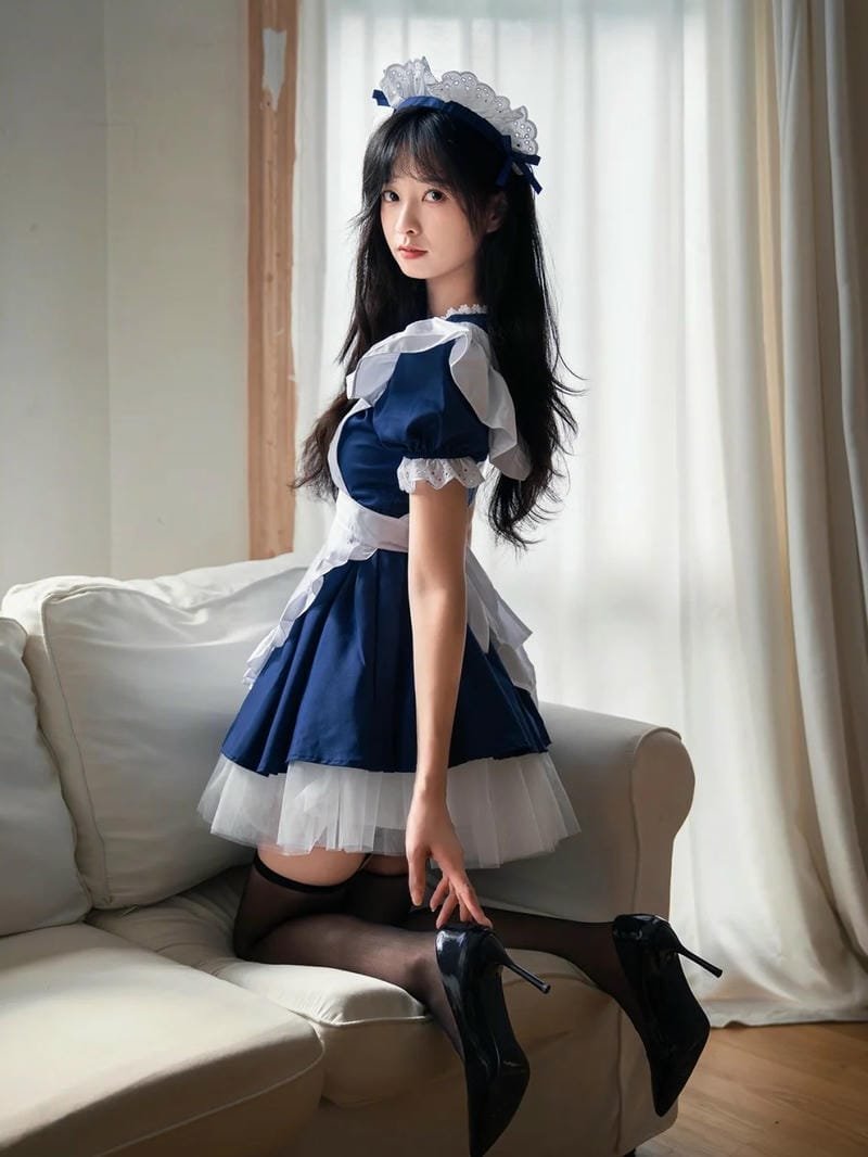 cosplay maid phù hợp concept chụp ảnh kawaii