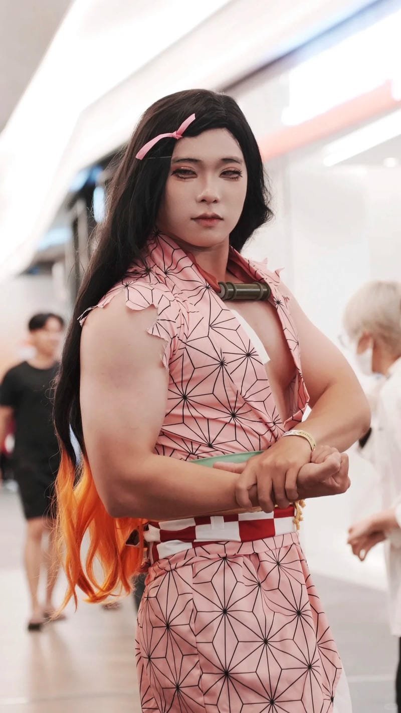 cosplay nezuko siêu phẩn meme anime