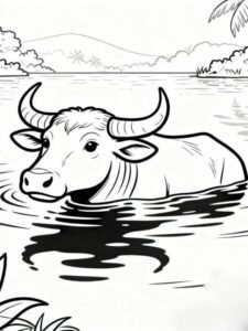 Khám phá 193+ tranh tô màu con trâu đơn giản cho bé tập vẽ