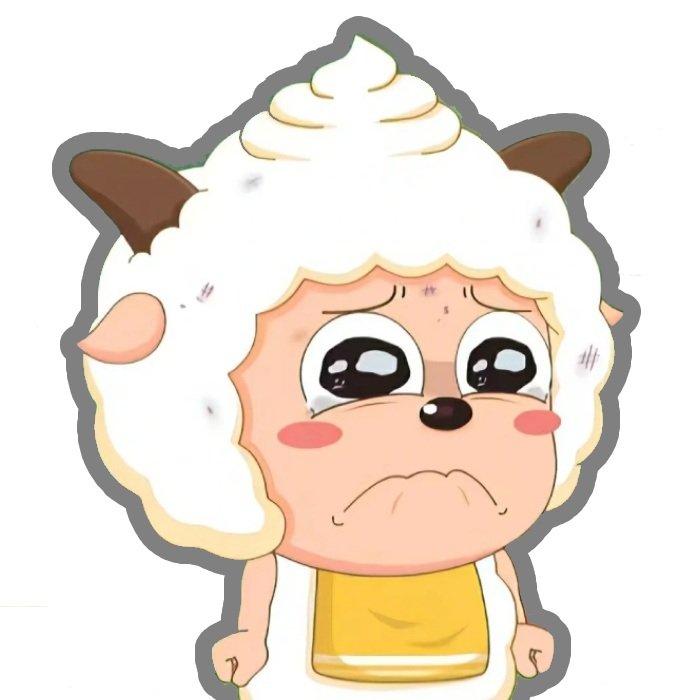 cừu nhỏ tủi thân sticker khóc đáng yêu