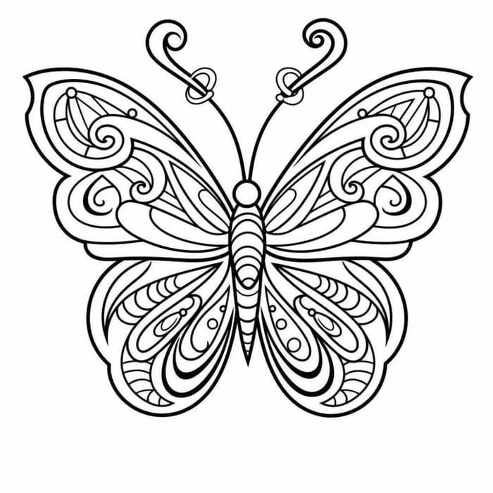 dáng bay đáng yêu tranh tô màu con bướm dễ thương