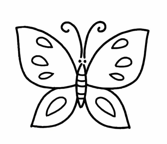 đơn giản cho bé tranh tô màu con bướm cho bé