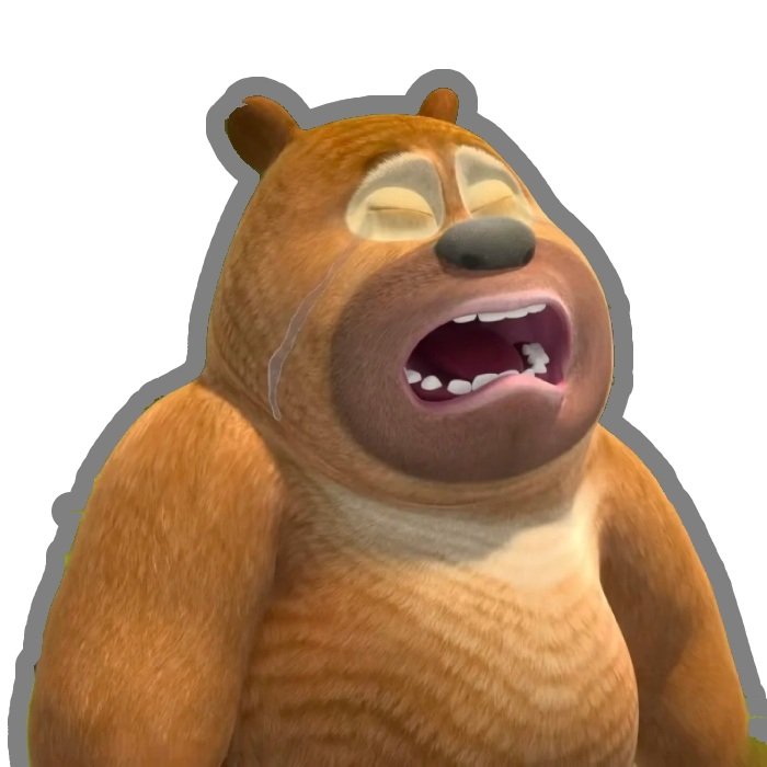 gấu nâu gào khóc sticker khóc