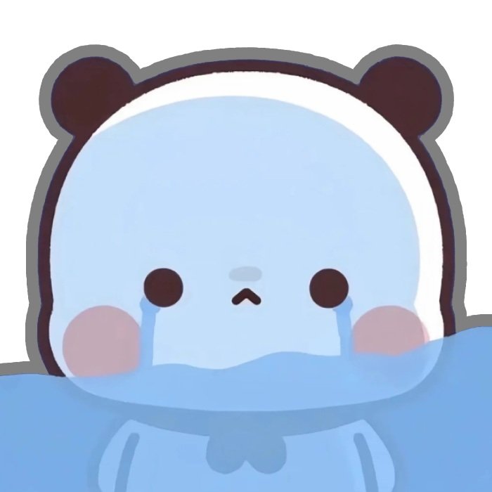 gấu rơi lệ sticker khóc tràn màn hình