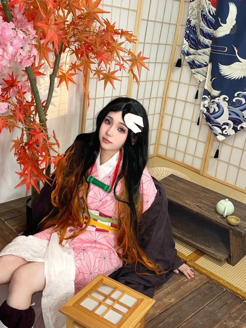 góc chụp nghệ thuật cho nezuko cosplay