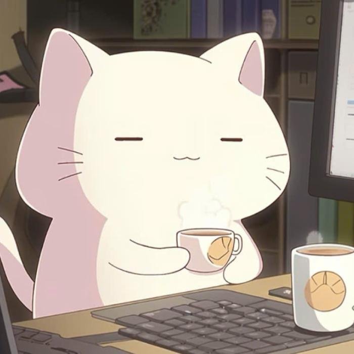 hình ảnh mèo anime làm avatar