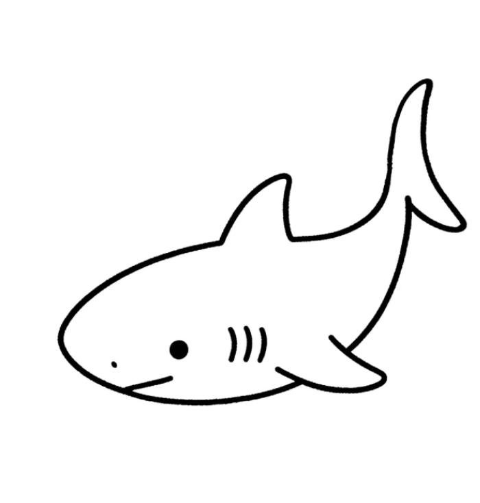 hoạt động mỹ thuật dùng tranh tô màu cá mập