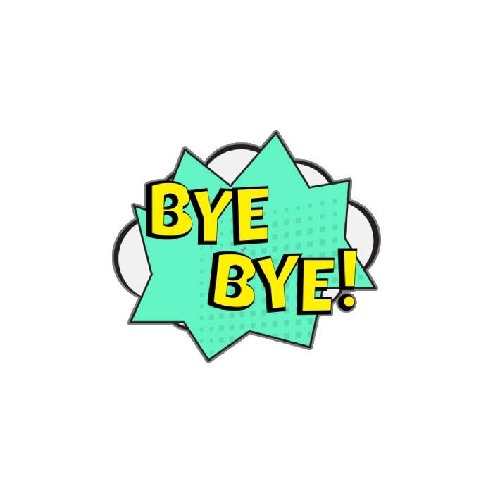 kết thúc cuộc nói chuyện bằng sticker tạm biệt