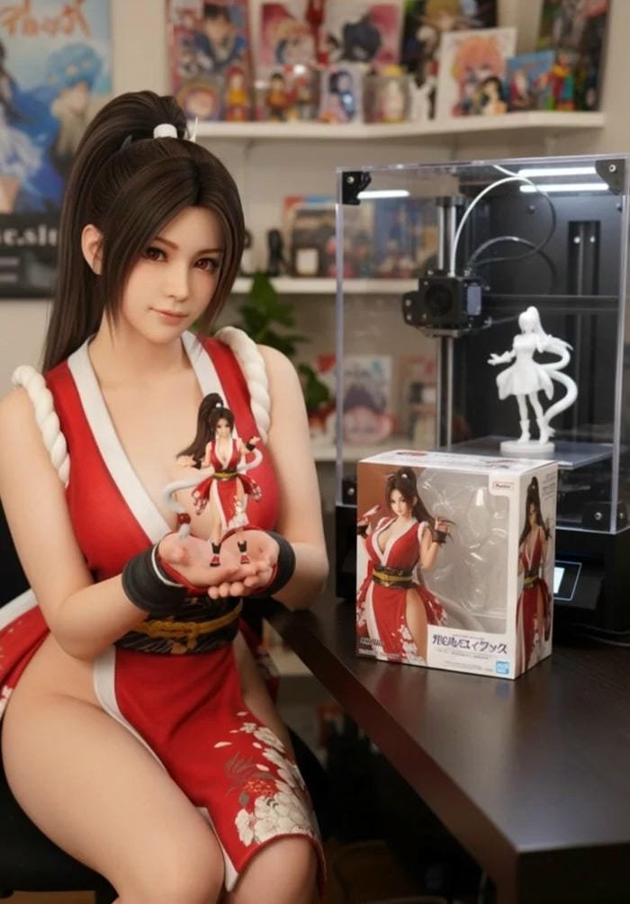 mai shiranui cosplay mang màu sắc game arcade