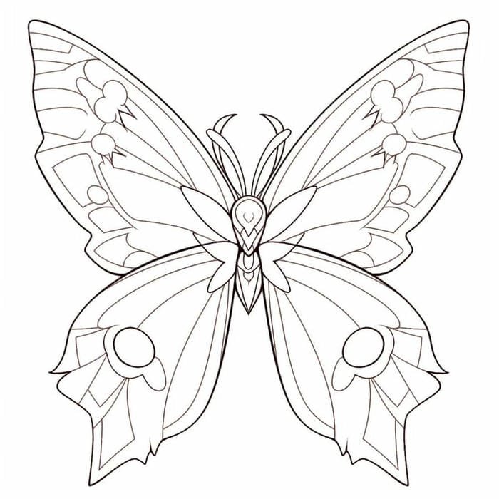 mẫu cơ bản cho bé tranh tô màu con bươm bướm