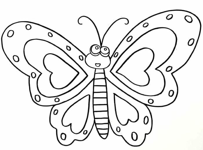 mẫu nhiều họa tiết tranh tô màu con bướm đẹp