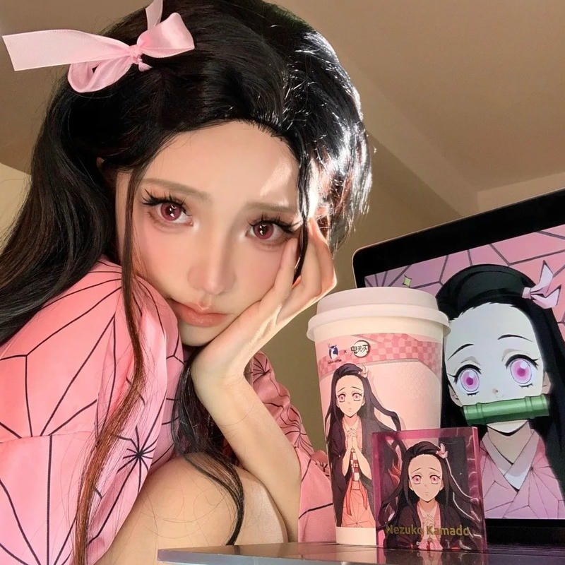 màu sắc hài hòa trong nezuko cosplay