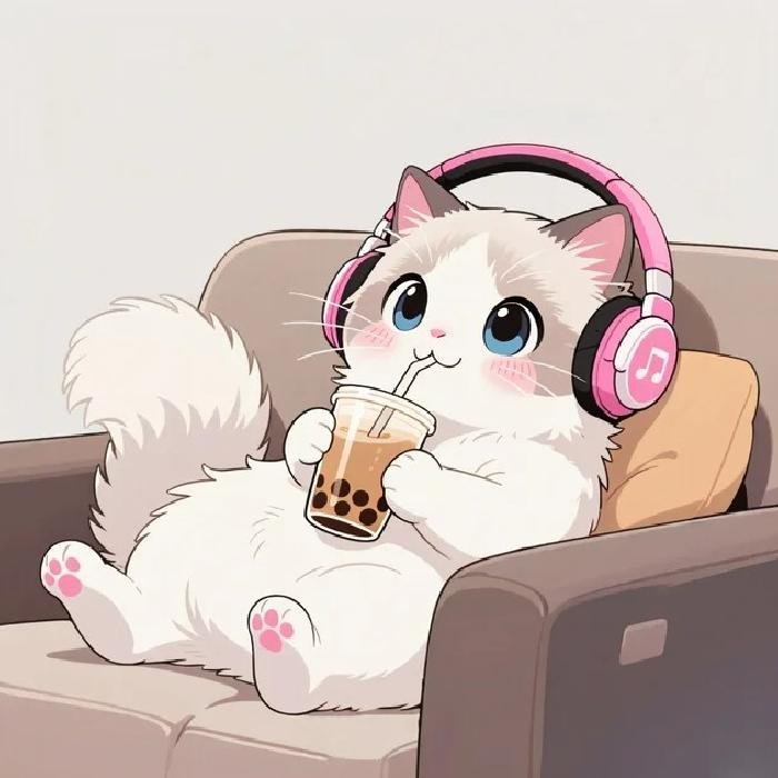 màu sắc nhẹ trong ảnh mèo anime