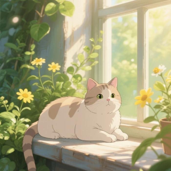 mèo anime mang cảm giác gần gũi