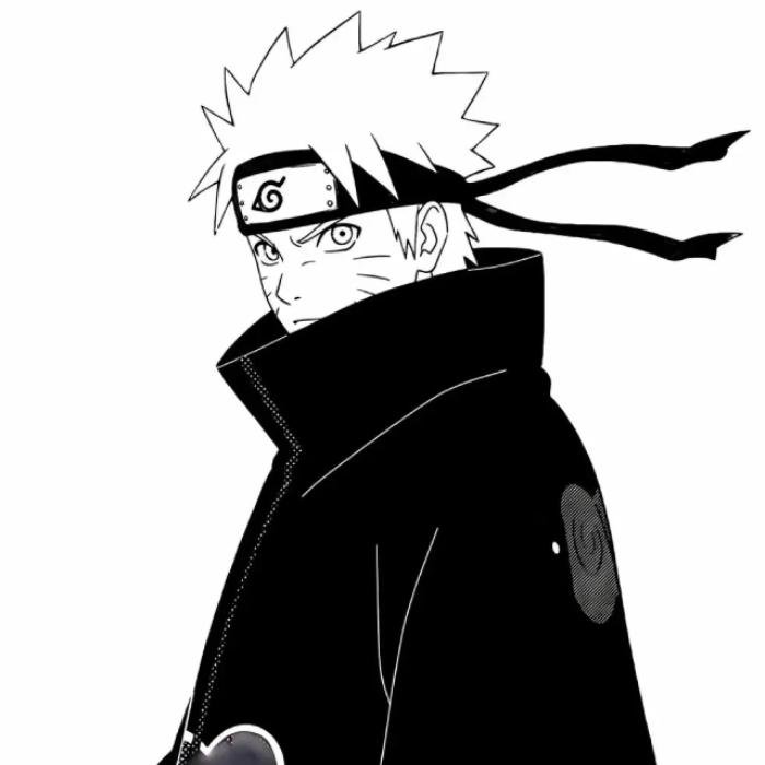 naruto yên lặng ảnh anime trắng đen