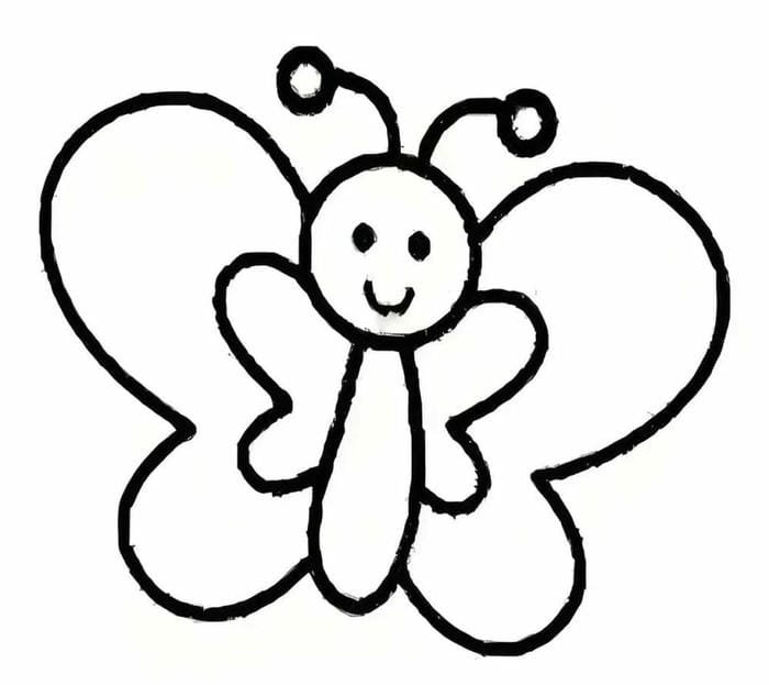 nét mềm mại tranh tô màu con bướm đẹp