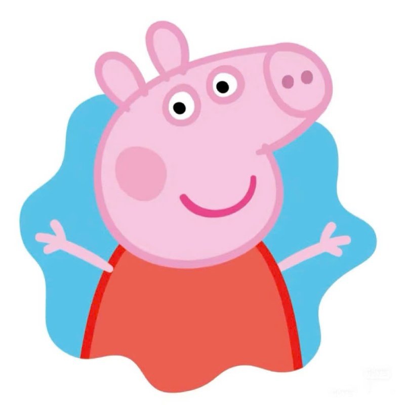 nét vẽ tròn mềm sticker heo peppa