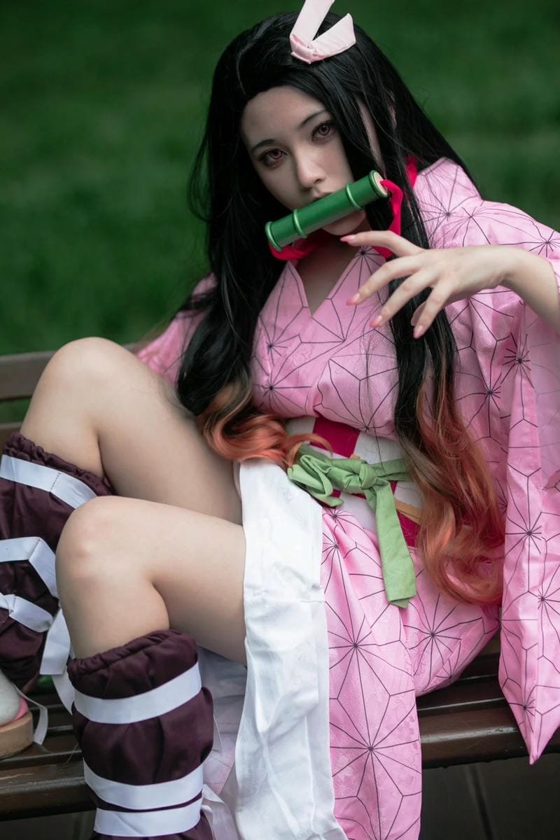 nezuko anime girl cosplay ngọt ngào