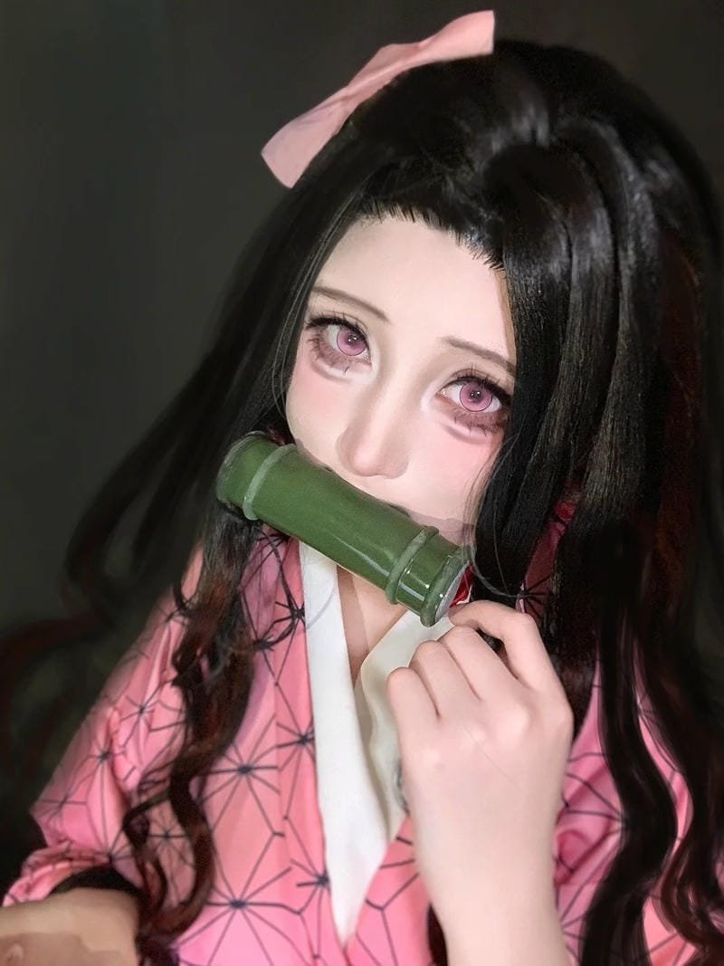 nezuko cosplay đáng yêu trong bộ
