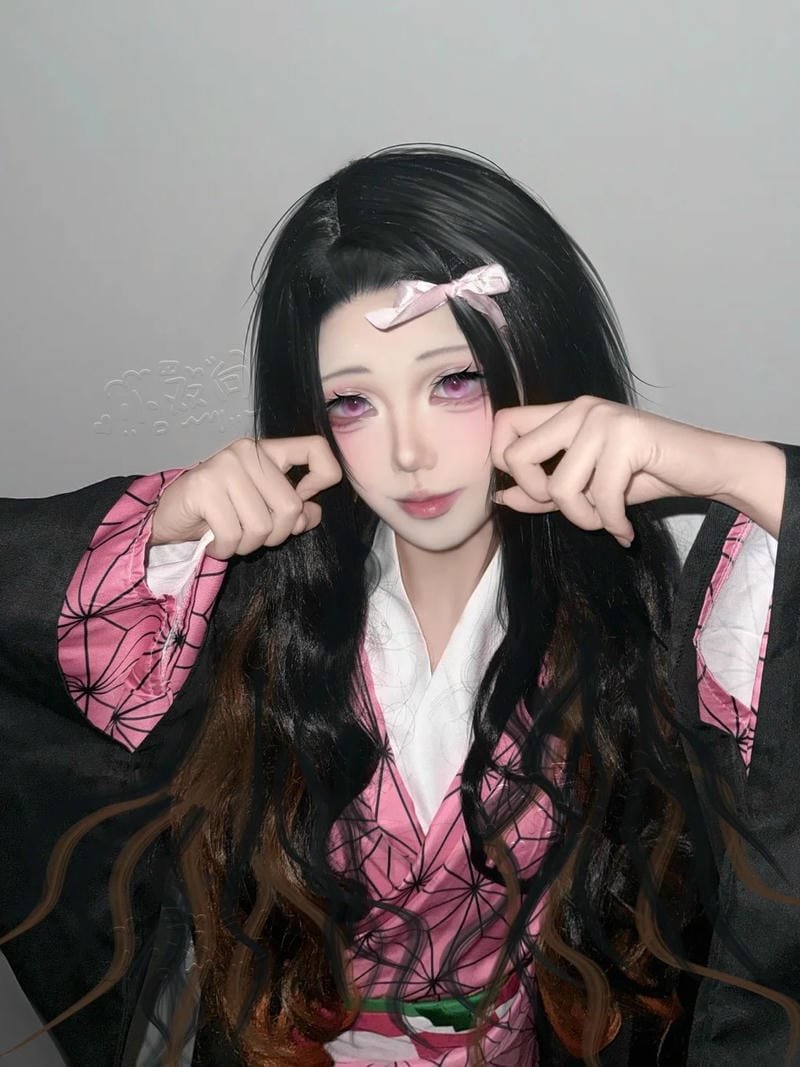 nezuko cosplay phong cách kawaii ngọt