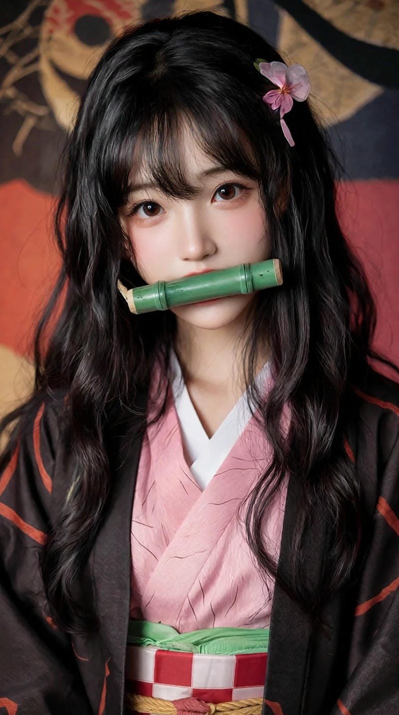 nezuko cosplay studio ánh sáng chuẩn