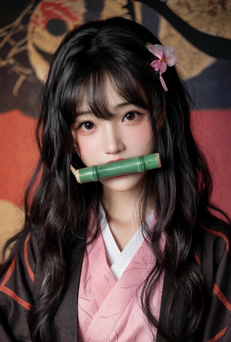 nezuko cosplay tạo dáng nữ tính tự nhiên